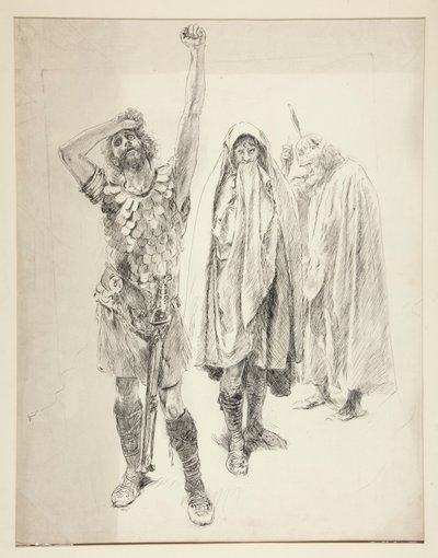 Studie k neidentifikované Shakespearově hře od Edwin Austin Abbey