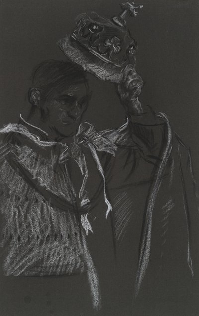 Studie Peera pro korunovaci Edwarda VII od Edwin Austin Abbey