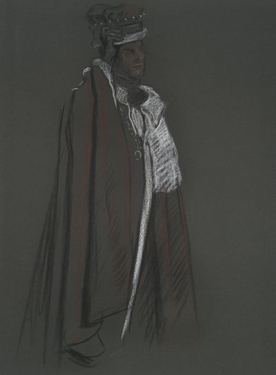 Studie Peera pro korunovaci Edwarda VII od Edwin Austin Abbey