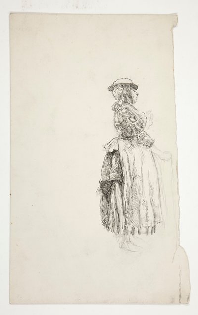 Studie venkovské ženy od Edwin Austin Abbey