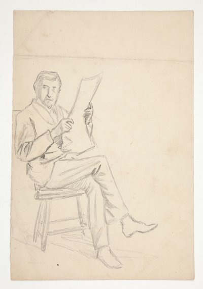 Studie muže, který čte od Edwin Austin Abbey