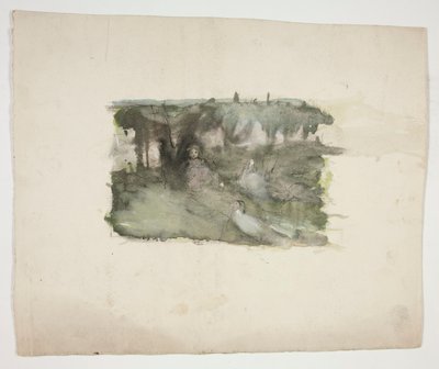 Studie husí dívky. od Edwin Austin Abbey
