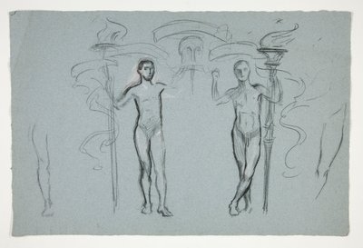 Studie dvou plamenometů od Edwin Austin Abbey