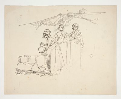 Tři ženy v dobře neidentifikované ilustraci od Edwin Austin Abbey