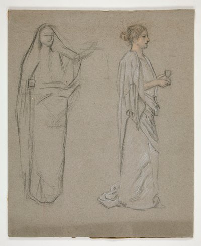 Dvě ženy: studium pro od Edwin Austin Abbey