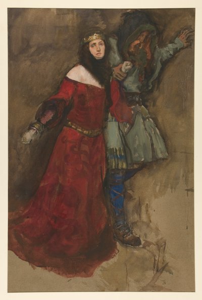 Neidentifikovaná scéna, z Hamleta nebo Macbetha? od Edwin Austin Abbey