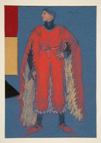Willoughby, skica kostýmu pro Henryho Irvinga od Edwin Austin Abbey