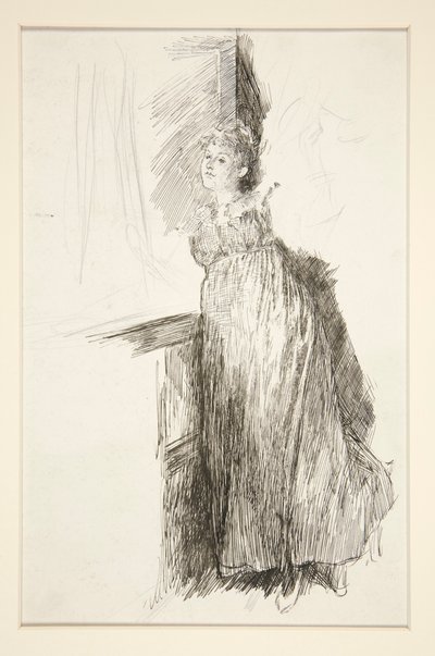 Žena u okna - neidentifikovaný obrázek od Edwin Austin Abbey