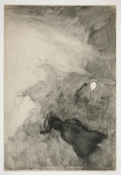 Žena čte, postava se dívá - (neidentifikovaný obrázek) od Edwin Austin Abbey