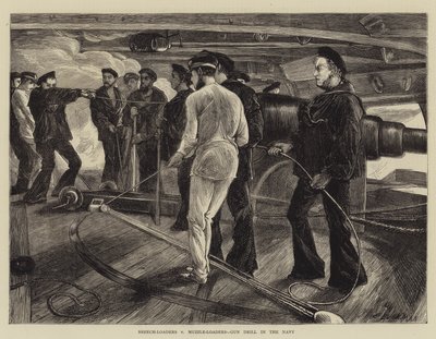 Breech-Loaders versus Muzzle-Loaders, Gun Drill in the Navy (Námořní výcvik se zbraněmi) od Edwin Buckman