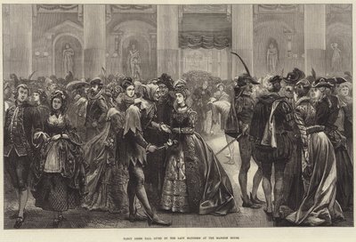 Maškarní ples pořádaný paní starostkou v Mansion House od Edwin Buckman