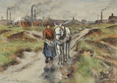Vedení člunového poníka (akvarel s pastelem na papíře) od Edwin Butler Bayliss