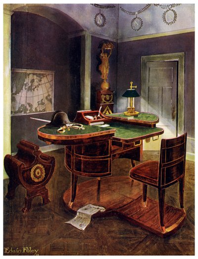 Deska kampaně Napoleona I., Chateau de la Malmaison, Francie, 1911-1912. od Edwin Foley