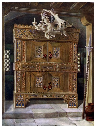 Pozdně gotický schrank, 1910. od Edwin Foley
