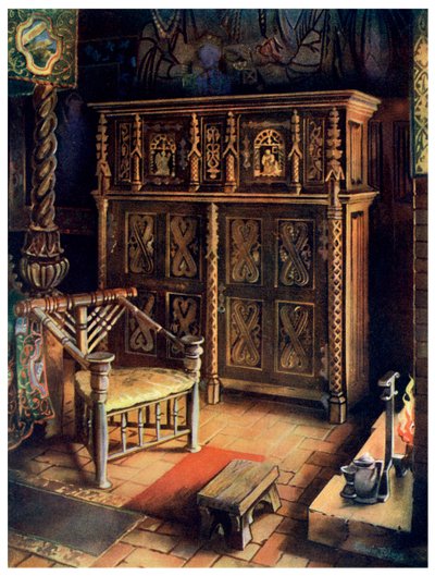 The Kings Room Oxburgh Hall, Norfolk, 1910. od Edwin Foley