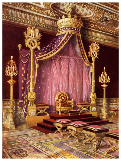 Trůnní sál v paláci Fontainebleau, Francie, 1911-1912. od Edwin Foley