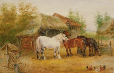 Cartorses na hospodářském dvoře od Edwin Frederick Holt