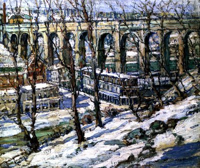 High Bridge on the Harlem River, USA, c.1907 od Edwin H. Gunn
