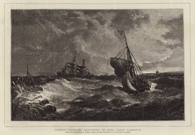 Rybaření, Trawlery se vracejí do Port, Great Yarmouth od Edwin Hayes