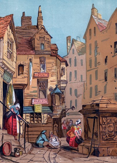 Dům Johna Knoxe, Edinburgh, 19. století. od Edwin Jewitt