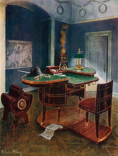 Country Office a pokladna Napoleona Prvního, Chateau de la Malmaison, Francie od Edwin John Foley