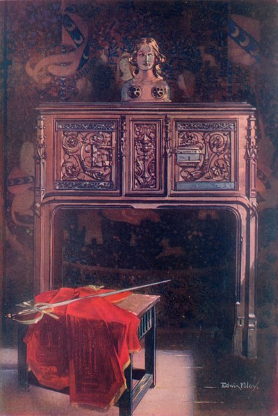 Dressoir z vyřezávaného dubu - Ludvík XII od Edwin John Foley