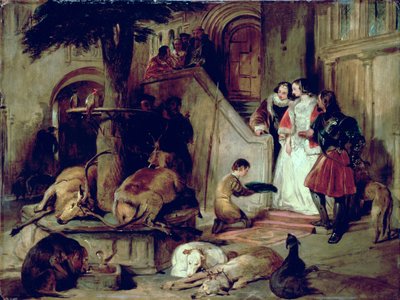 Nádvoří za starých časů od Edwin Landseer