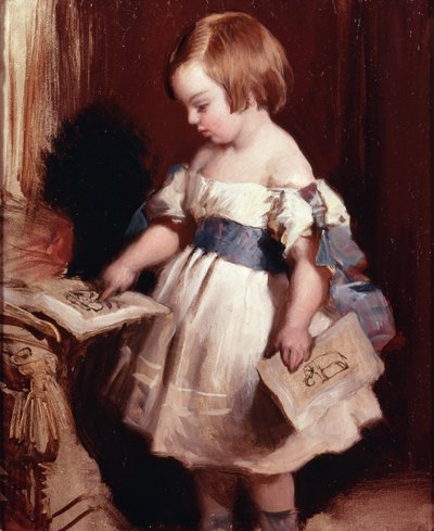 Dítě s kresbou od Edwin Landseer