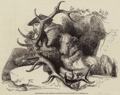 Sledování jelenů na Vysočině, sledování těla od Edwin Landseer