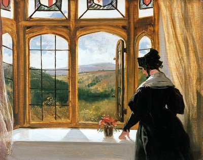 Vévodkyně z Abercornu při pohledu z okna od Edwin Landseer