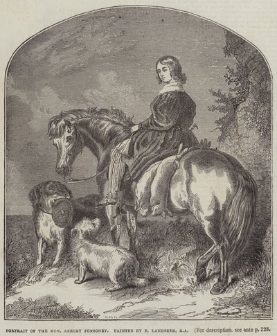 Portrét ctihodné Ashley Ponsonby od Edwin Landseer