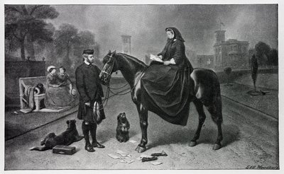 Královna Viktorie v Osborne, po obraze z roku 1865 od Edwin Landseer