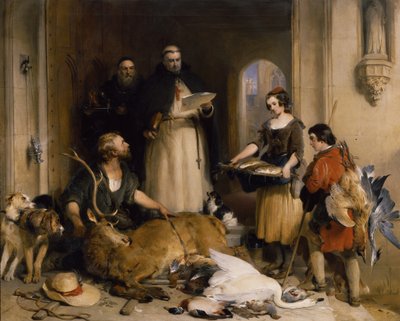 Scéna v dávných dobách v Bolton Abbey, kolem roku 1834 (olej na plátně) od Edwin Landseer