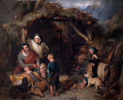 The Illicit Highland Whisky Still, kolem roku 1829 (olej na desce) od Edwin Landseer