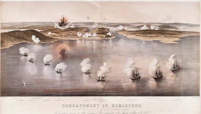 Bombardování Bomarsundu, 1854 od Edwin Thomas Dolby