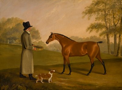 Kůň v krajině se ženichem, David, Bennet, kolem 1805 (olej na plátně) od Edwin W. Cooper