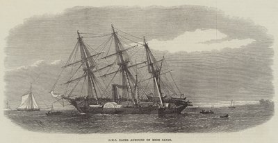 HMS Racer na mělčinu na Ryde Sands od Edwin Weedon