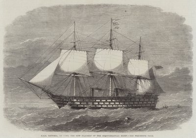 HMS Victoria, 102 Guns, nová vlajková loď Středomořské flotily od Edwin Weedon