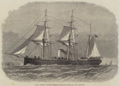 HMS Wyvern, železný parní beran s dvojitou věží od Edwin Weedon