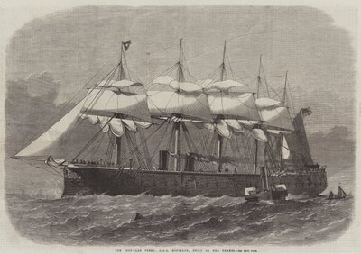 Naše železná flotila, HMS Minotaur, postavená na Temži od Edwin Weedon