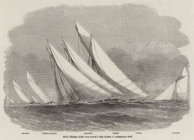 Royal Thames Yacht Club Match, jachty v Northfleet Hope od Edwin Weedon
