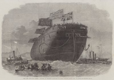 Nová železná flotila, start v Chatham Dockyard of HMS Frigate Royal Oak, 50 děl od Edwin Weedon