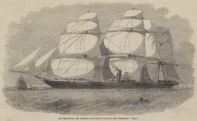 Nová parní loď Pera společnosti Peninsular and Oriental Navigation Company od Edwin Weedon