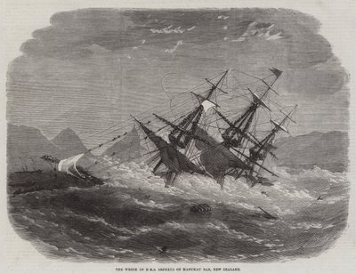 Vrak lodi HMS Orpheus na Manukau Bar, Nový Zéland od Edwin Weedon