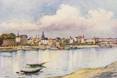Rýn: Bonn (barevná litografie) od Effie Jardine