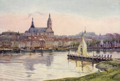 Rýn: Nymwegen (barevná litografie) od Effie Jardine