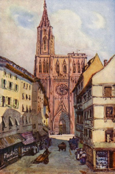 Rýn: Strassburg (barevná litografie) od Effie Jardine