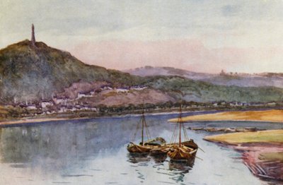Rýn: Rýna: Mosela u Trevíru, Treves (barevná litografie) od Effie Jardine