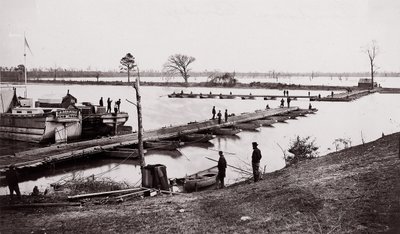Pontonový most, 1861-65. od Egbert Guy Fowx