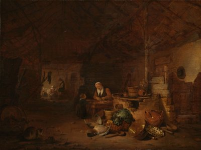 Interiér stodoly od Egbert Lievensz. van der Poel